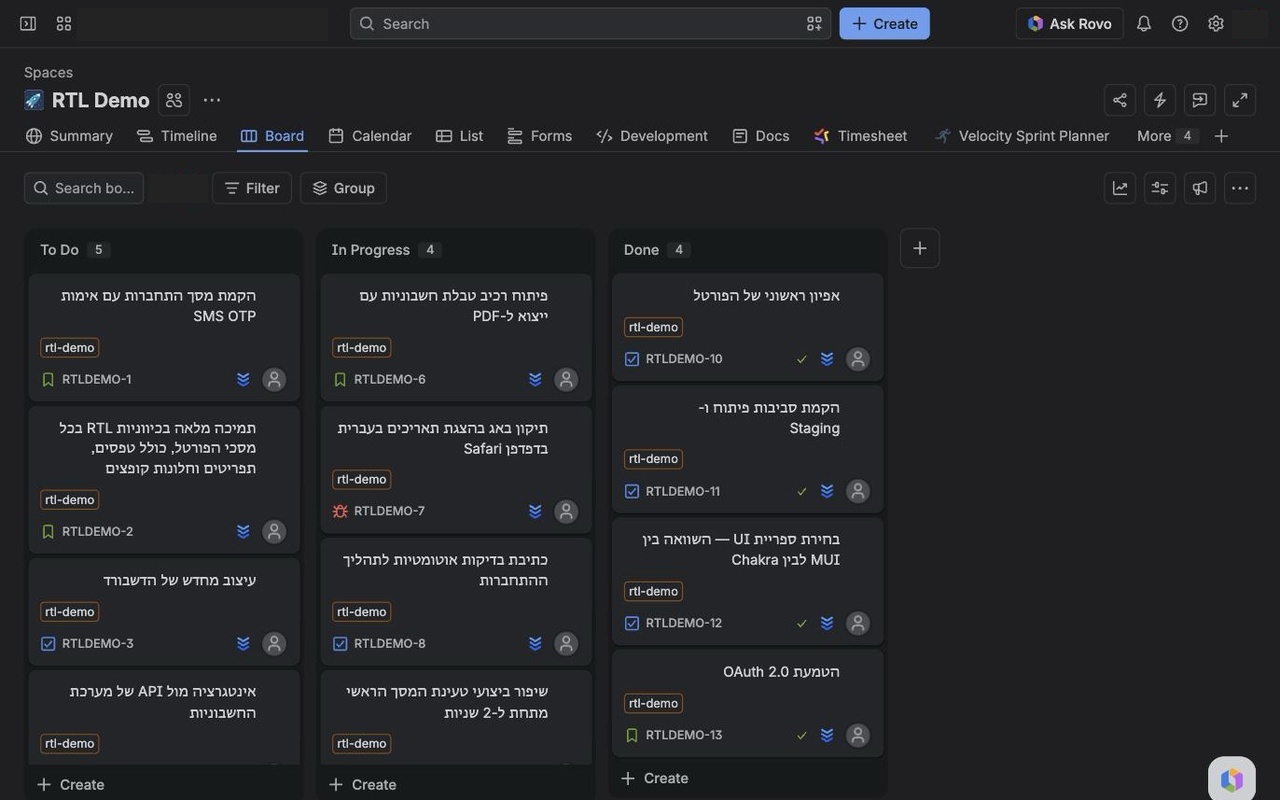Jira Cloud RTL - 截图 1