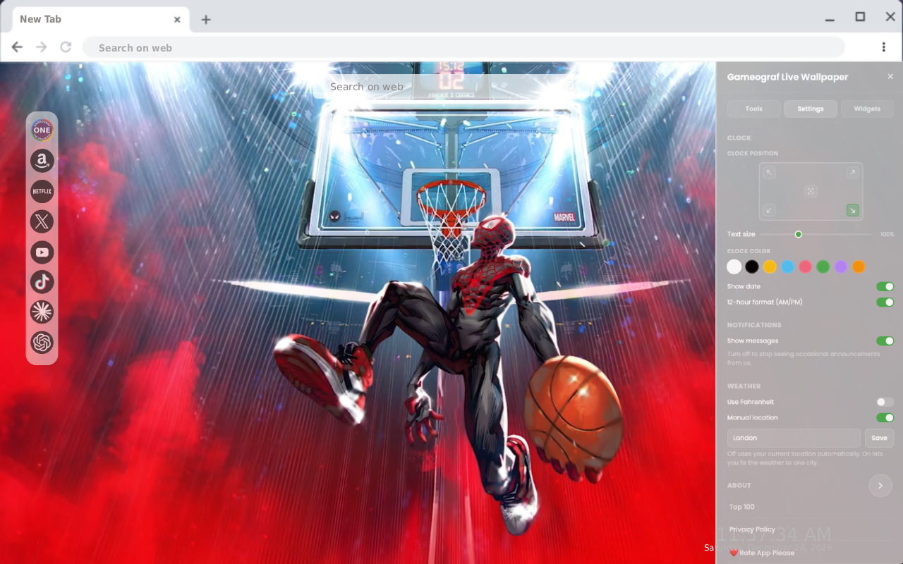 Spider-Man Basketball Live Wallpaper - 截图 2