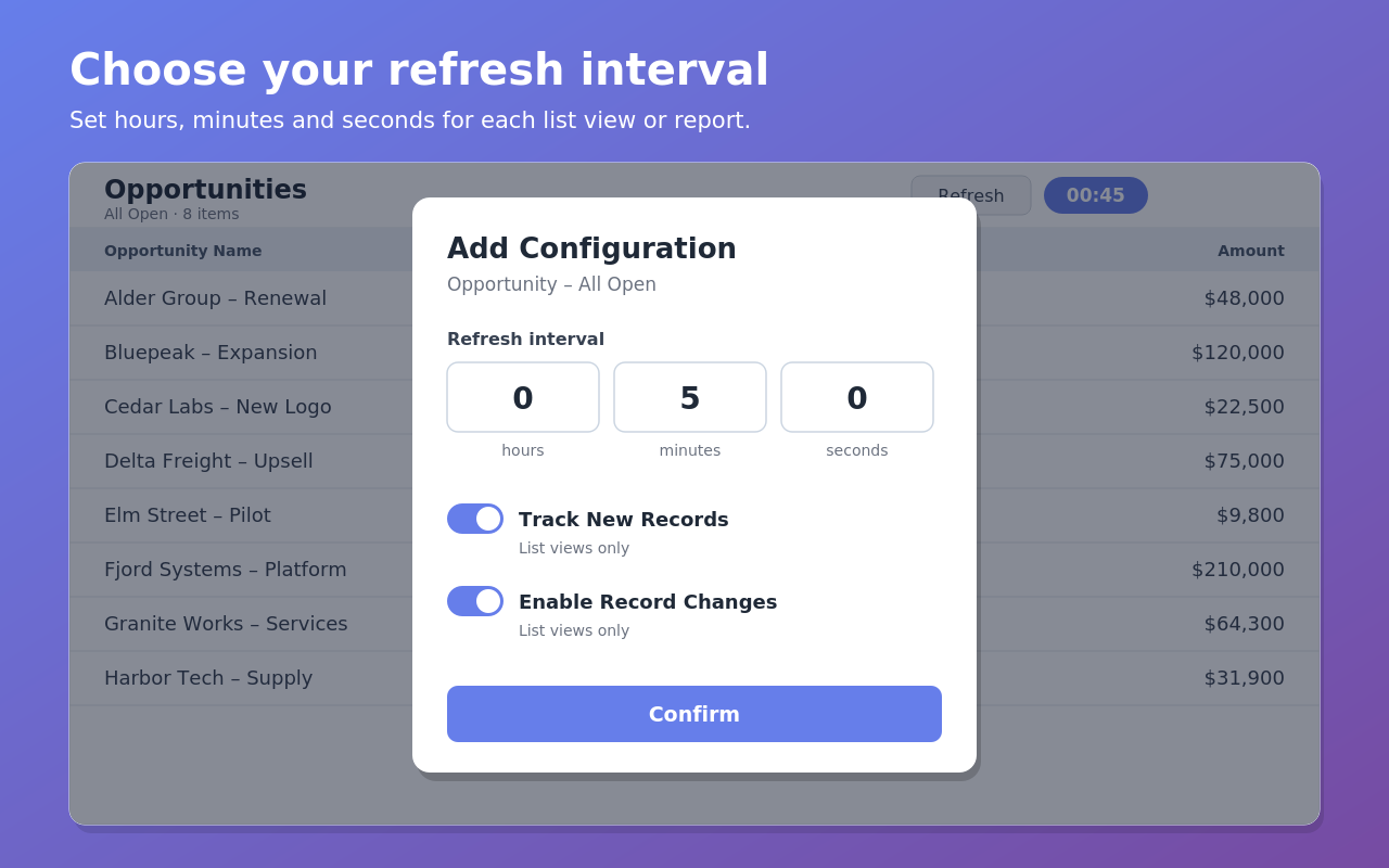 Salesforce Auto Refresh - 截图 2