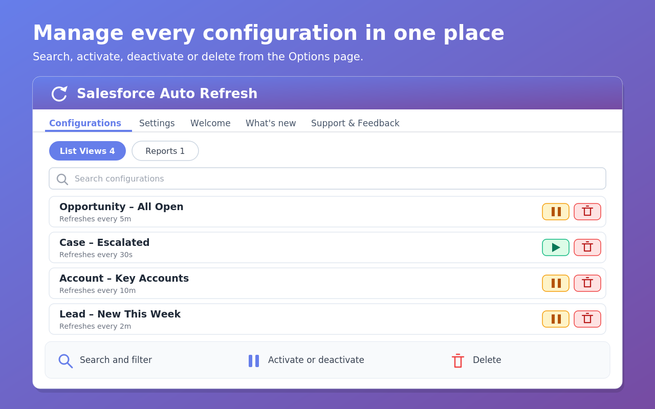 Salesforce Auto Refresh - 截图 5