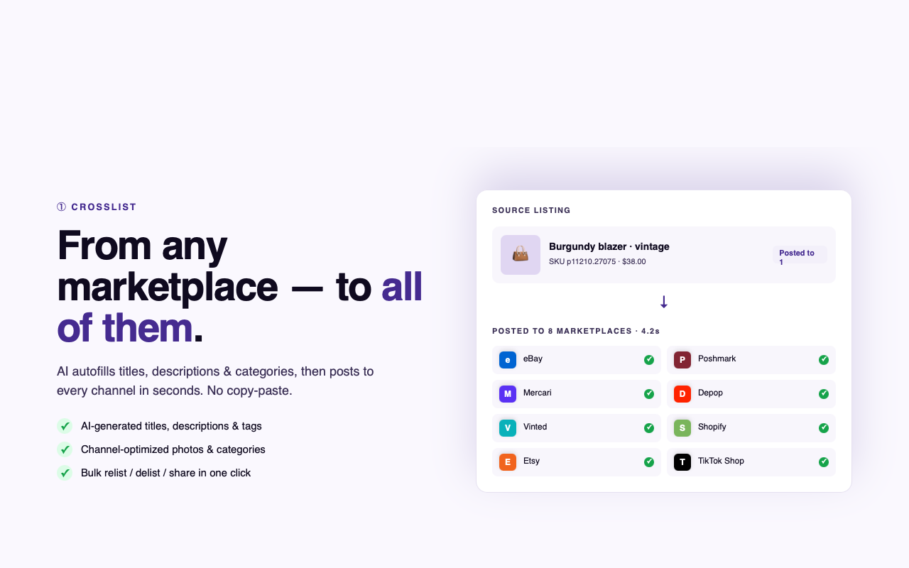 Closo — Sell on Every Marketplace - 截图 2