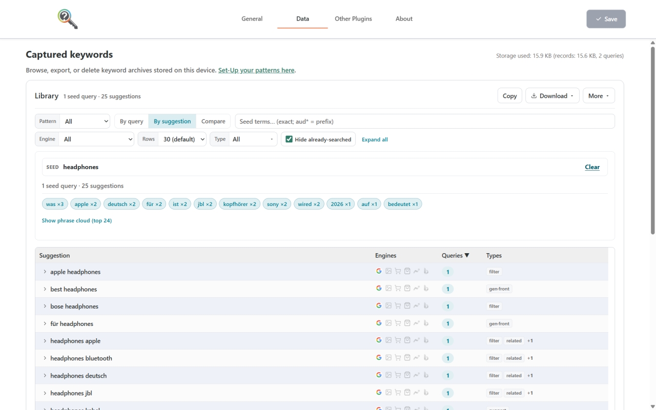 SERP Keyword Extractor by searchanalyzer.io - 截图 2