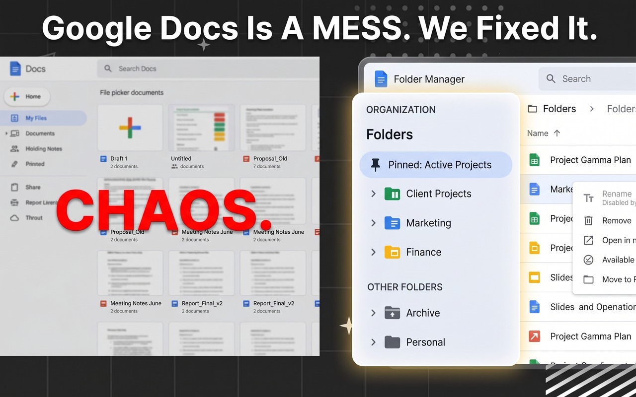 Folder Manager for Google Docs, Sheets & Slides - 截图 1
