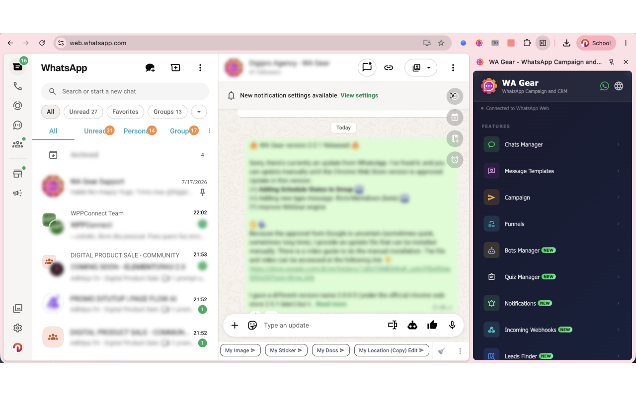 WA Gear - WhatsApp Campaign and CRM - 截图 2