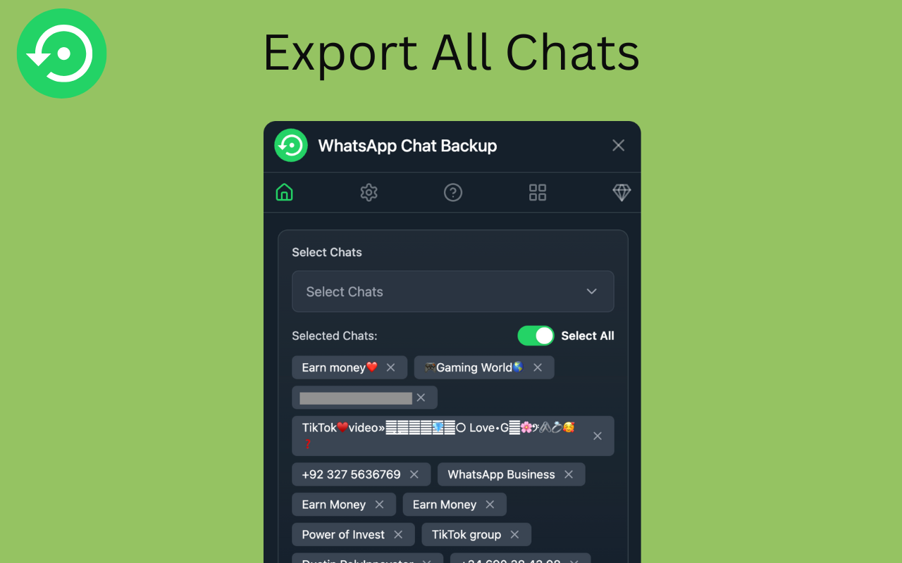 Chat Backup for WA - 截图 2