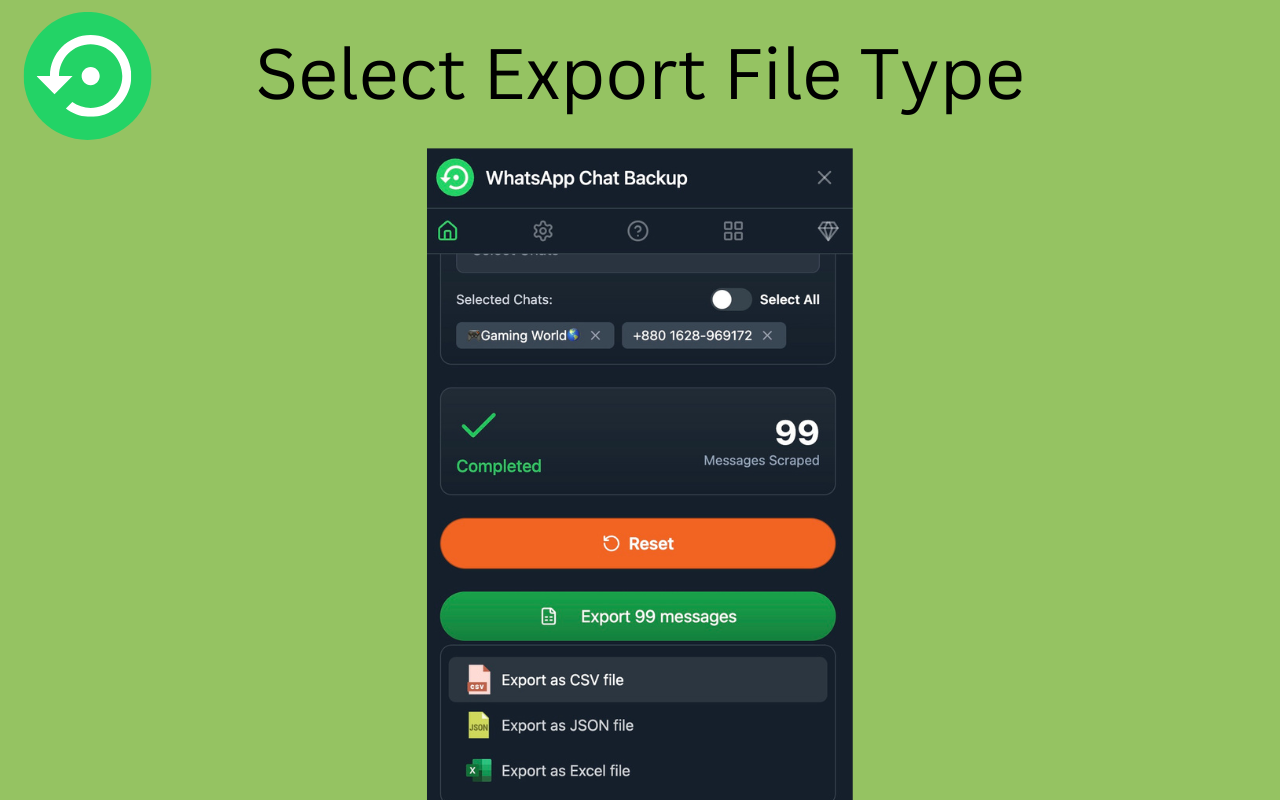 Chat Backup for WA - 截图 3