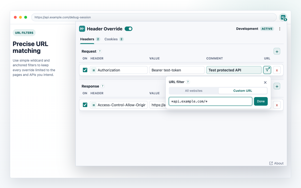 Header Override: Modify HTTP Headers & Cookies - 截图 4