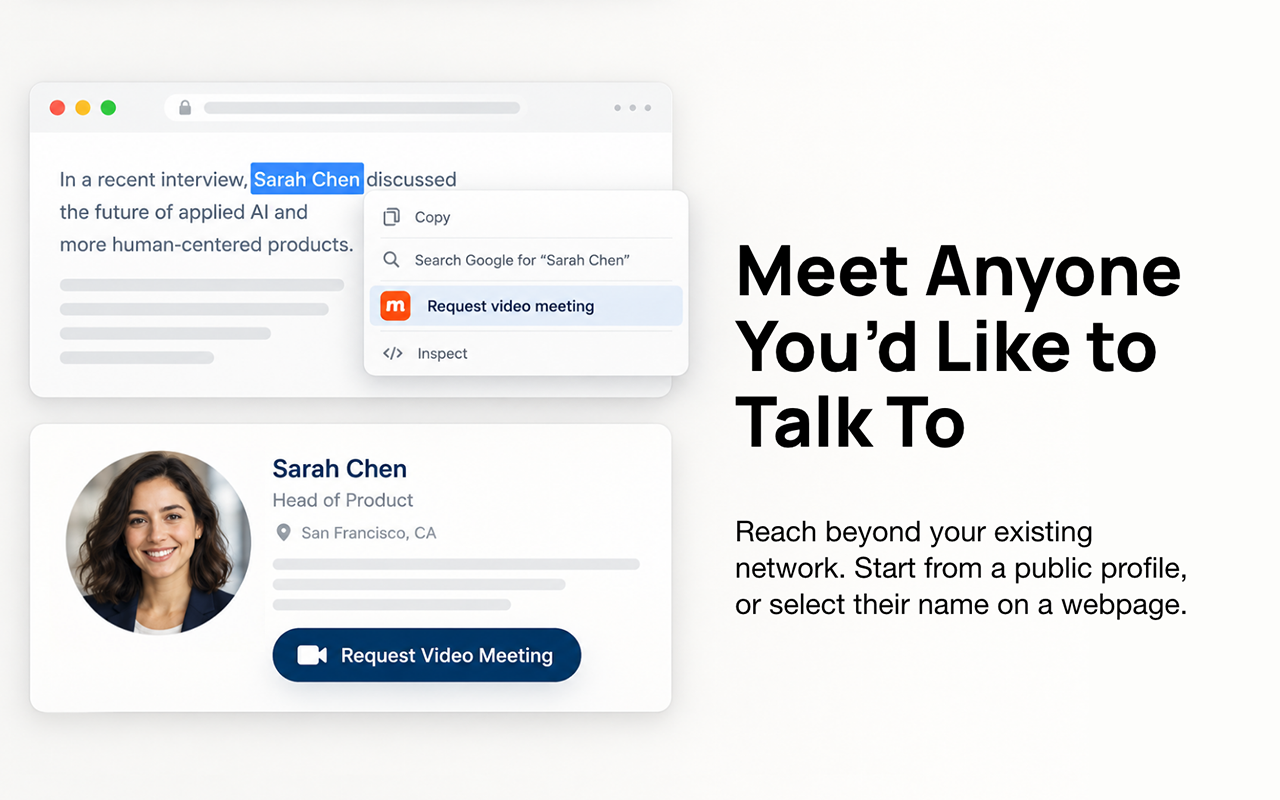 Meex – Get Meetings with Anyone - 截图 1