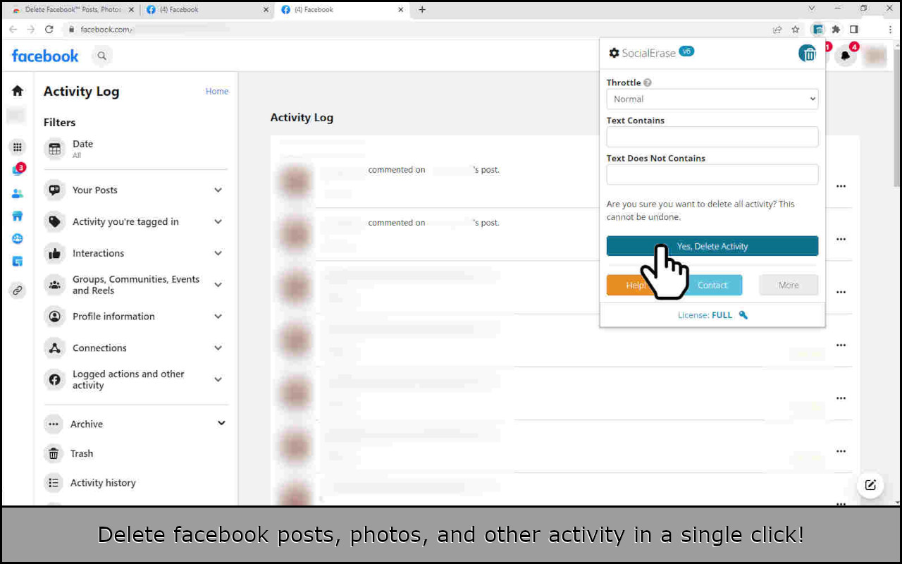 Delete Facebook™ Posts, Photos, etc. - 截图 1