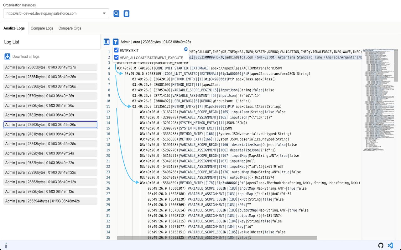 Salesforce Debug Logs (sfdl) - 截图 2