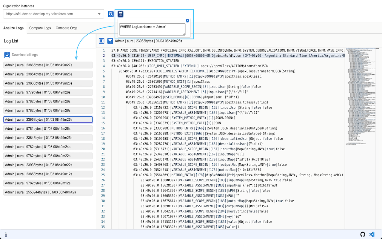 Salesforce Debug Logs (sfdl) - 截图 3