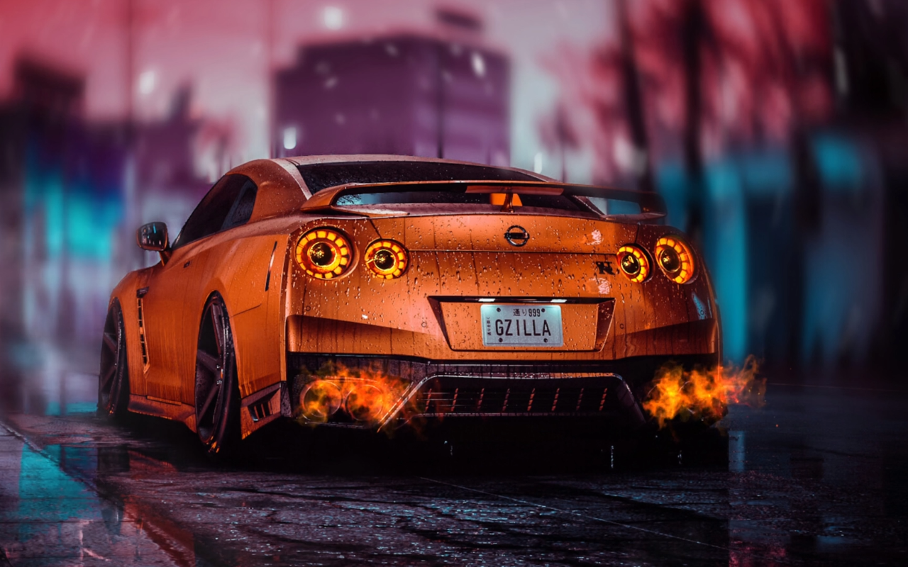 Orange Nissan Skyline GTR Live Wallpaper - 截图 1