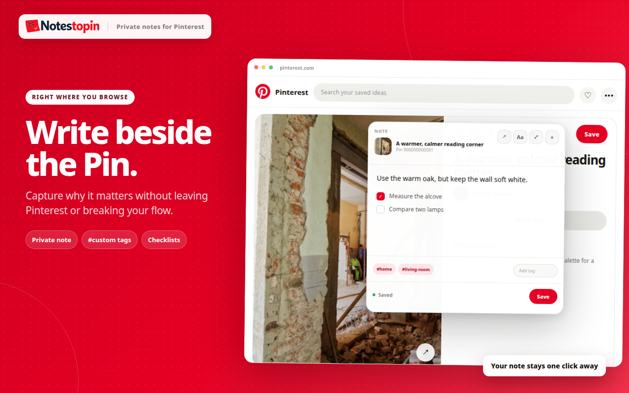 Pinterest Notes, Organizer & Planning Dashboard – Notestopin - 截图 2