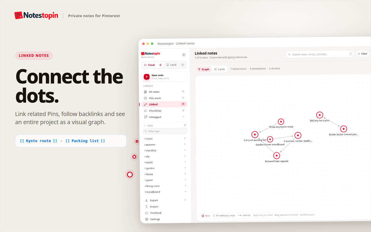 Pinterest Notes, Organizer & Planning Dashboard – Notestopin - 截图 4