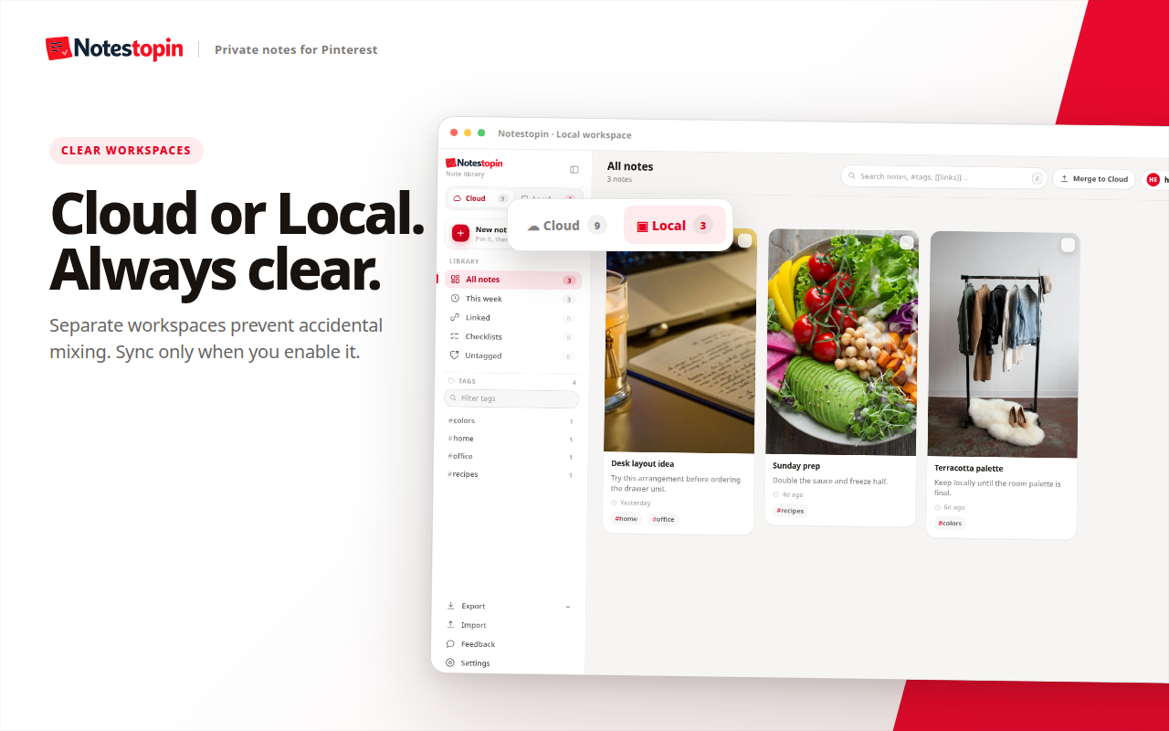 Pinterest Notes, Organizer & Planning Dashboard – Notestopin - 截图 5