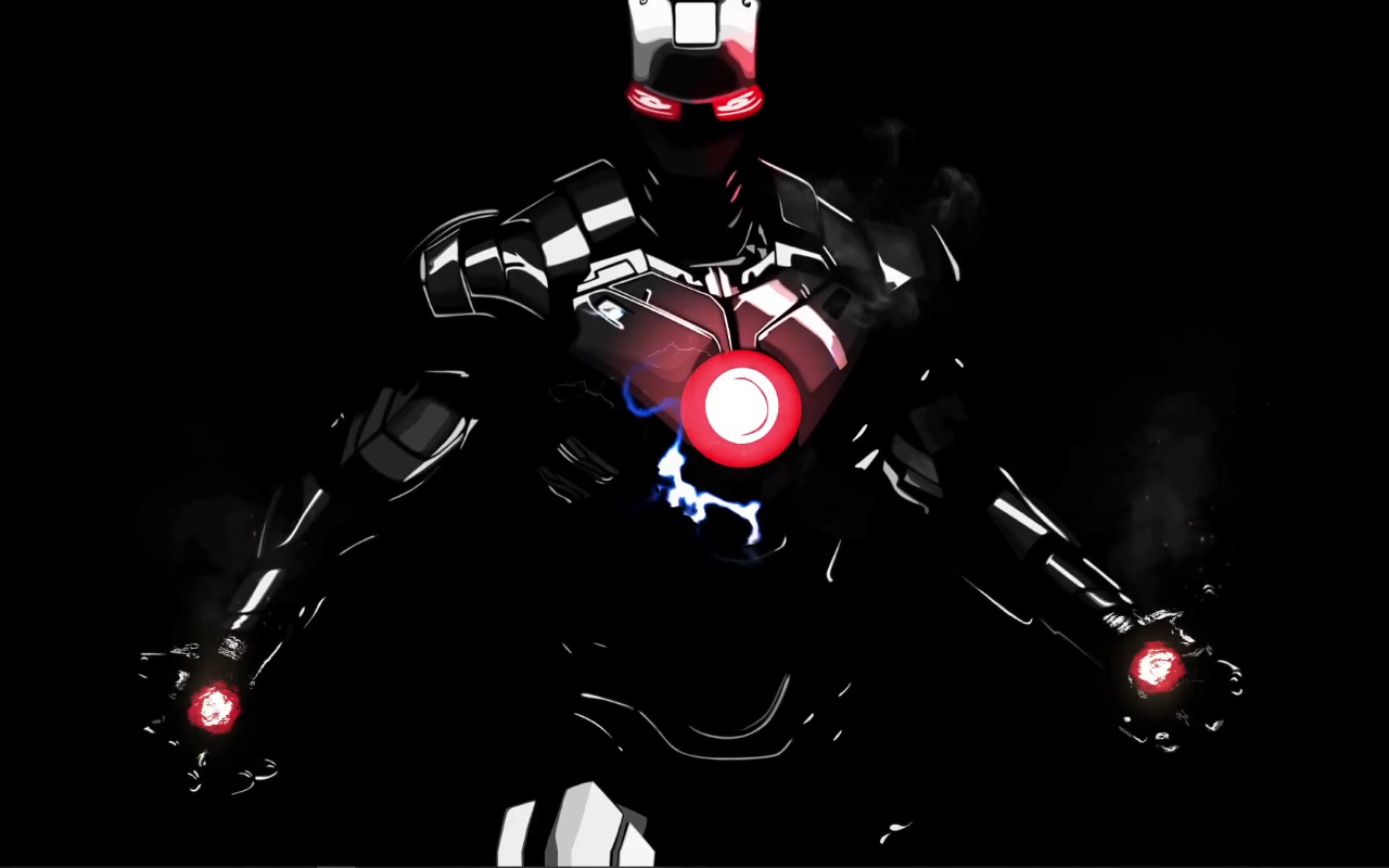 Black Ironman Live Wallpaper - 截图 1