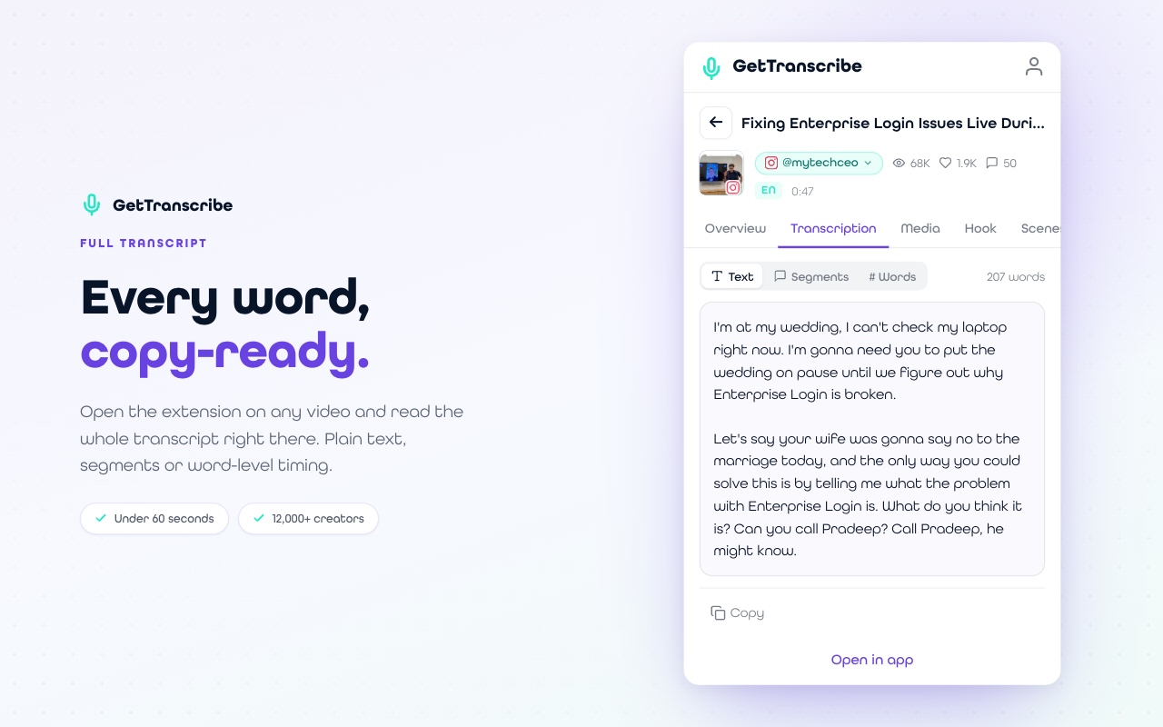GetTranscribe - 截图 2