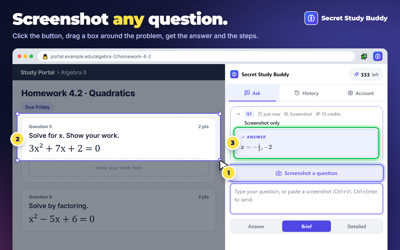 Secret Study Buddy — AI Study Assistant - 截图 2