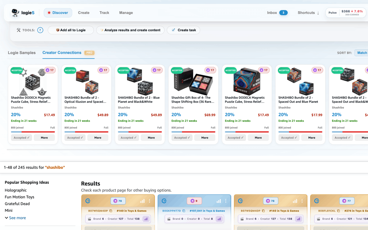 Logie5 for Amazon Influencers - 截图 1