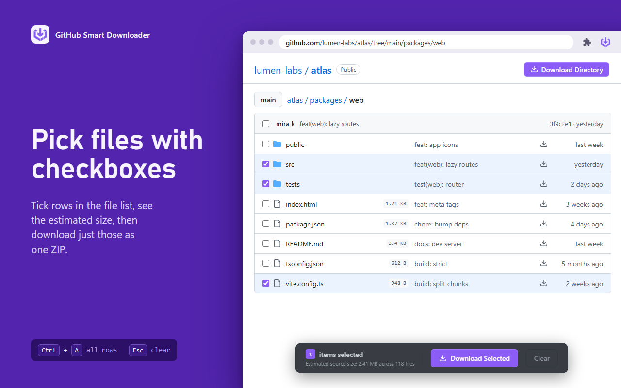 GitHub Smart Downloader - 截图 1