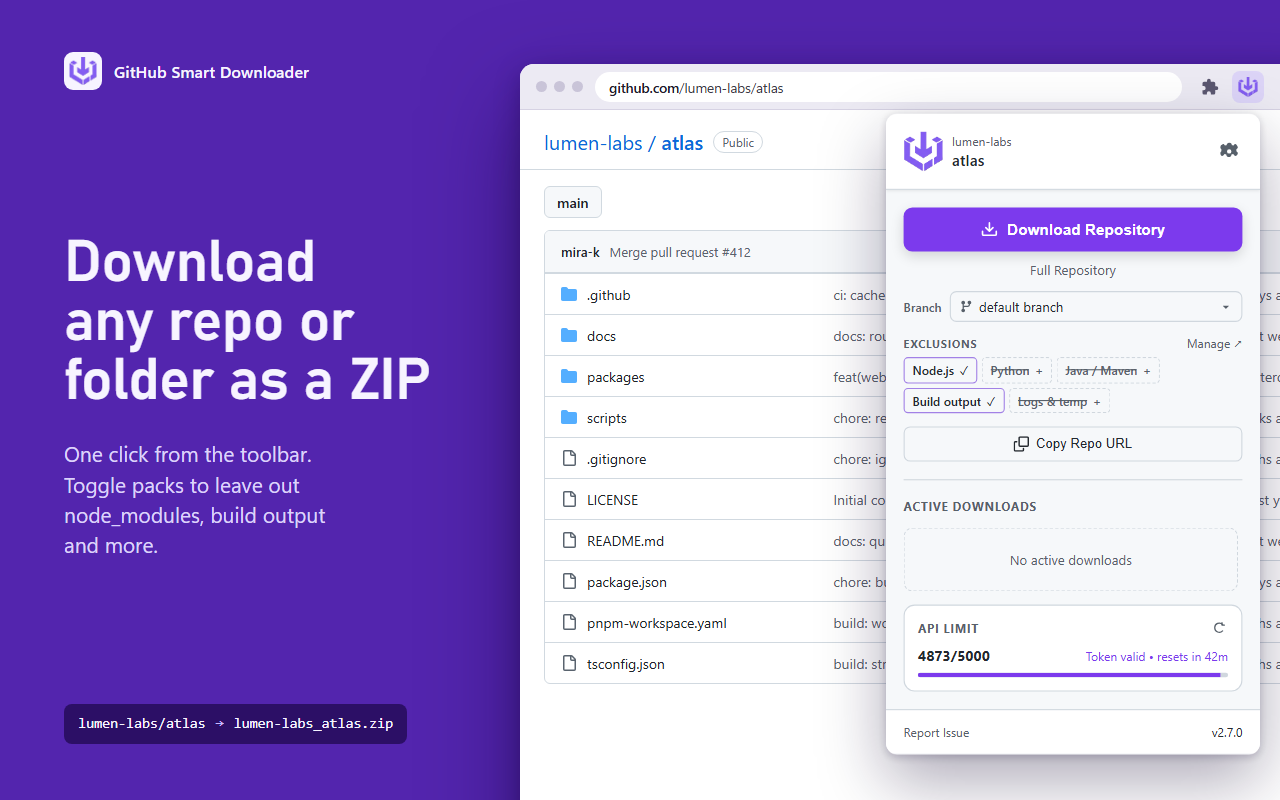 GitHub Smart Downloader - 截图 2