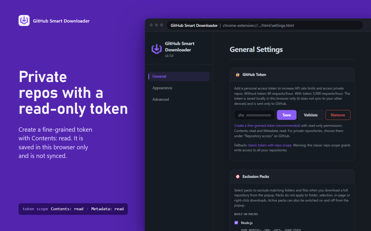 GitHub Smart Downloader - 截图 5