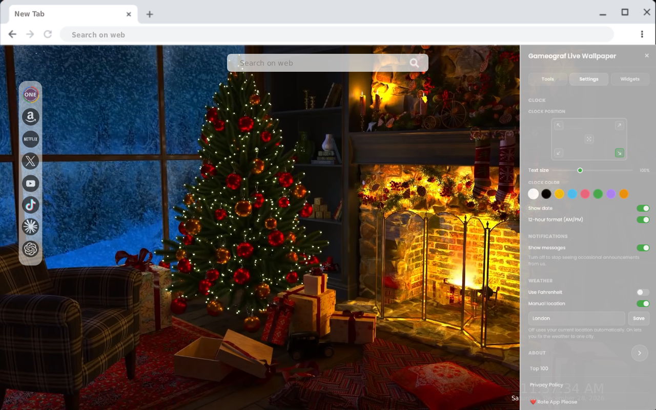 Christmas Cabin Live Wallpaper - 截图 2