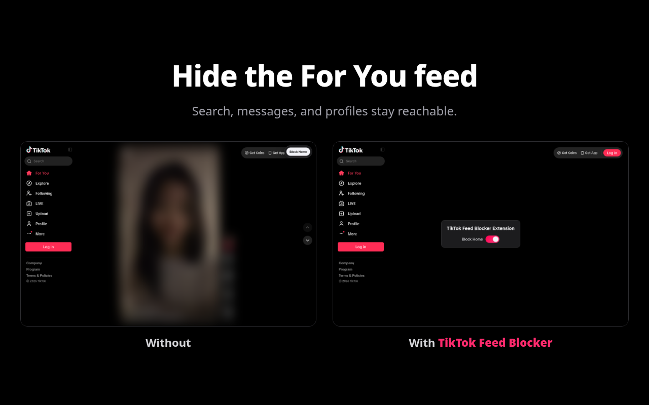 TikTok Feed Blocker - 截图 1