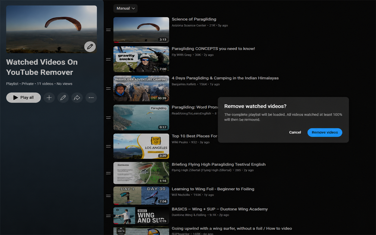 Watched Videos On YouTube Remover - 截图 3