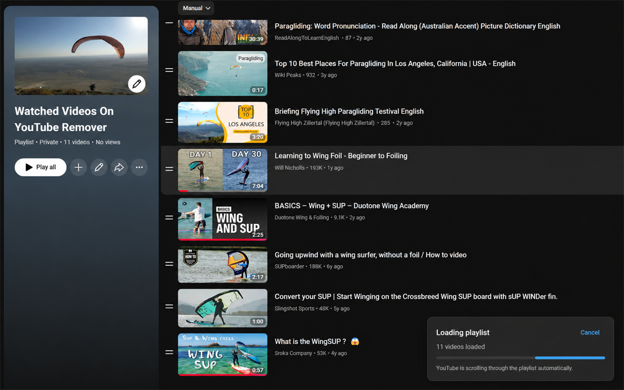 Watched Videos On YouTube Remover - 截图 4