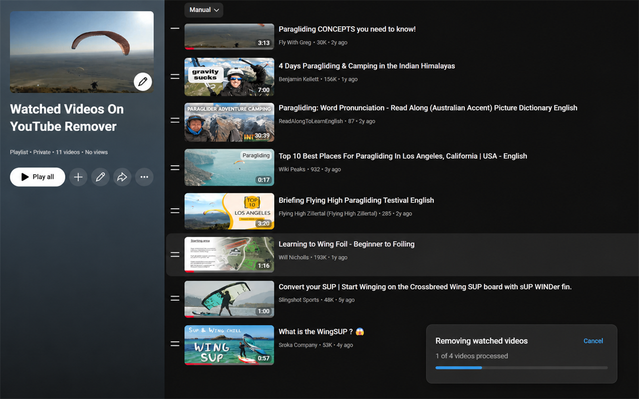 Watched Videos On YouTube Remover - 截图 5