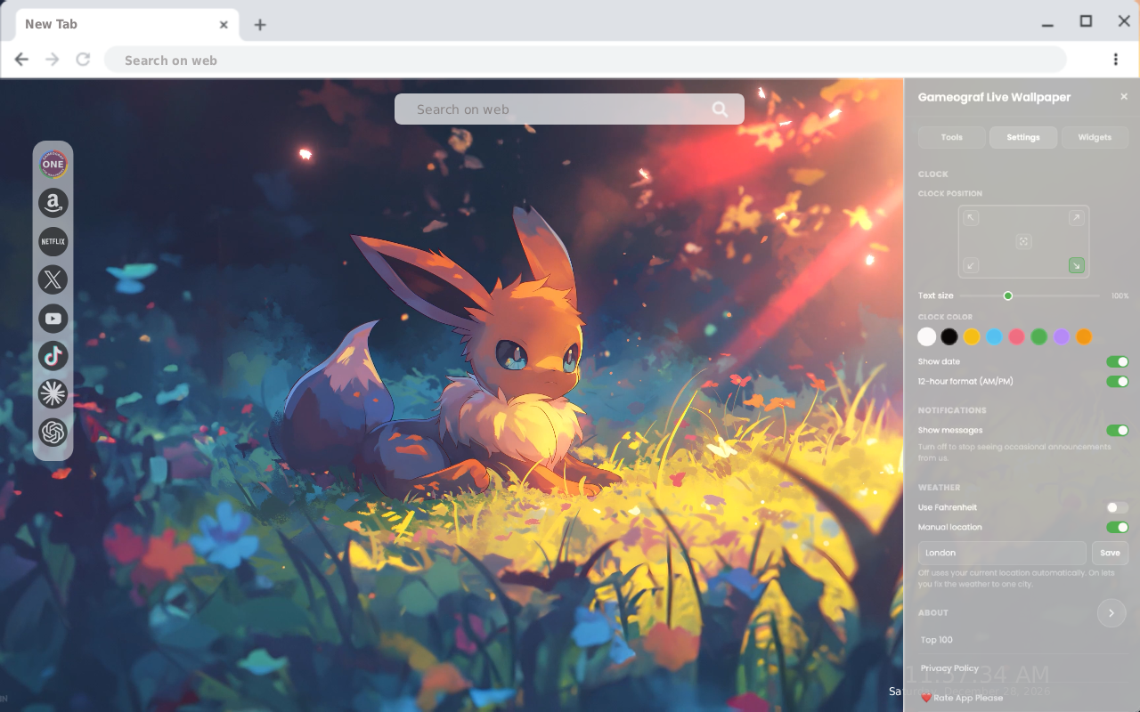 Eevee Pokemon Live Wallpaper - 截图 2