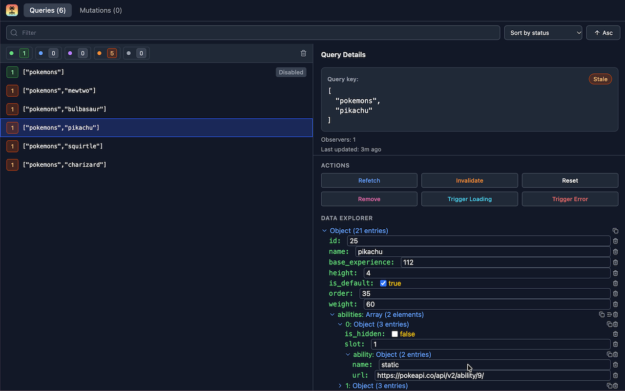TanStack Query DevTools - 截图 1