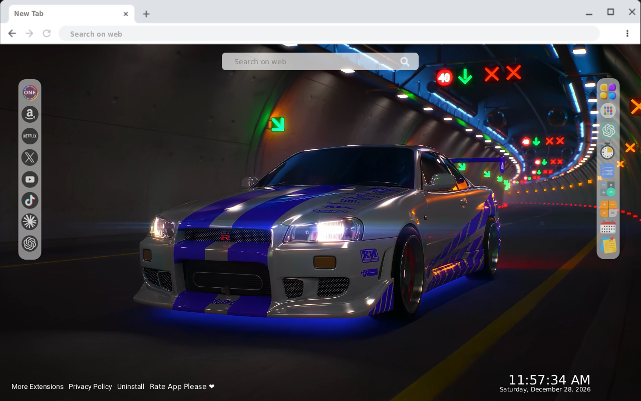 Nissan Skyline Live Wallpaper New Tab - 截图 2