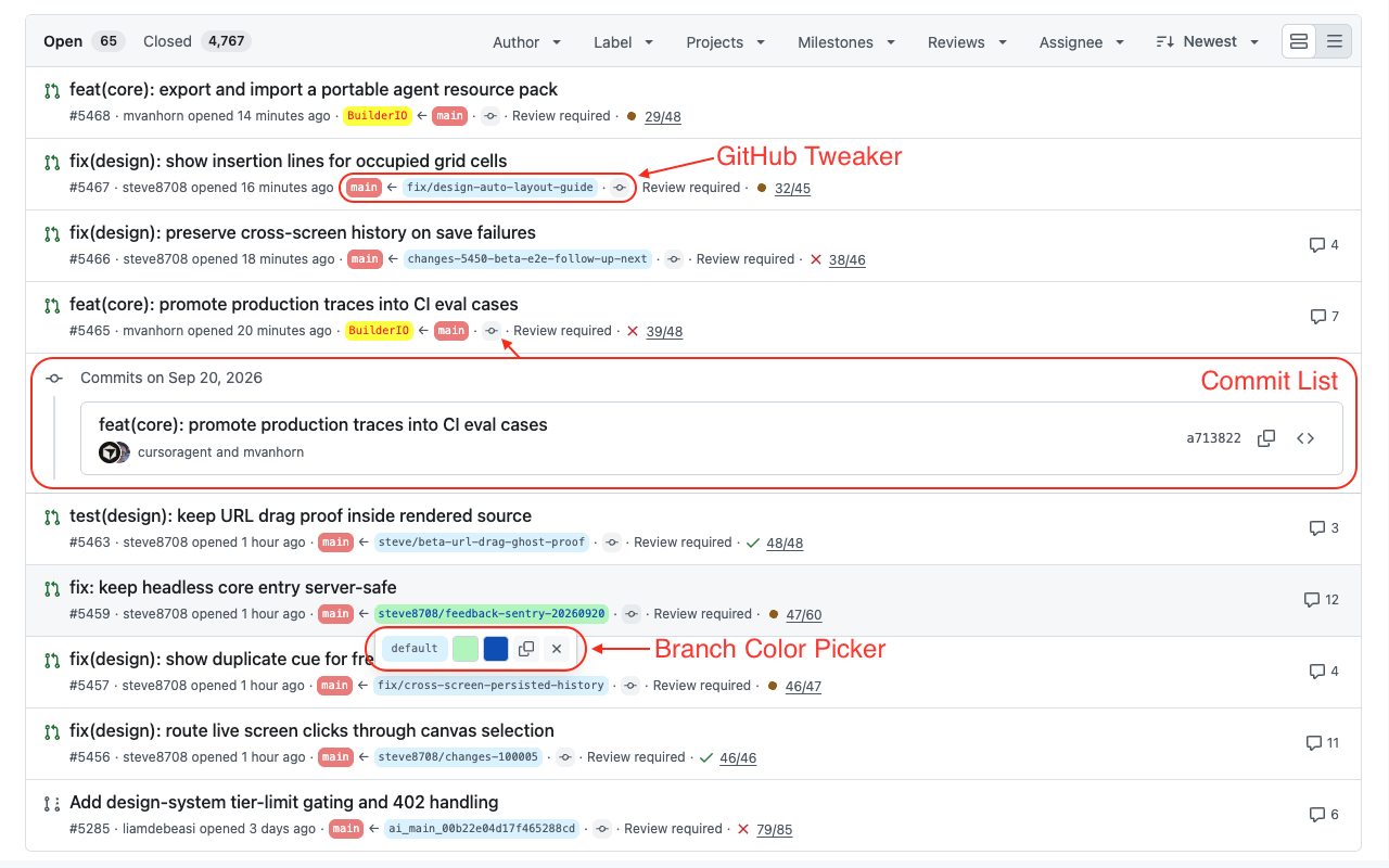 GitHub Tweaker - 截图 1