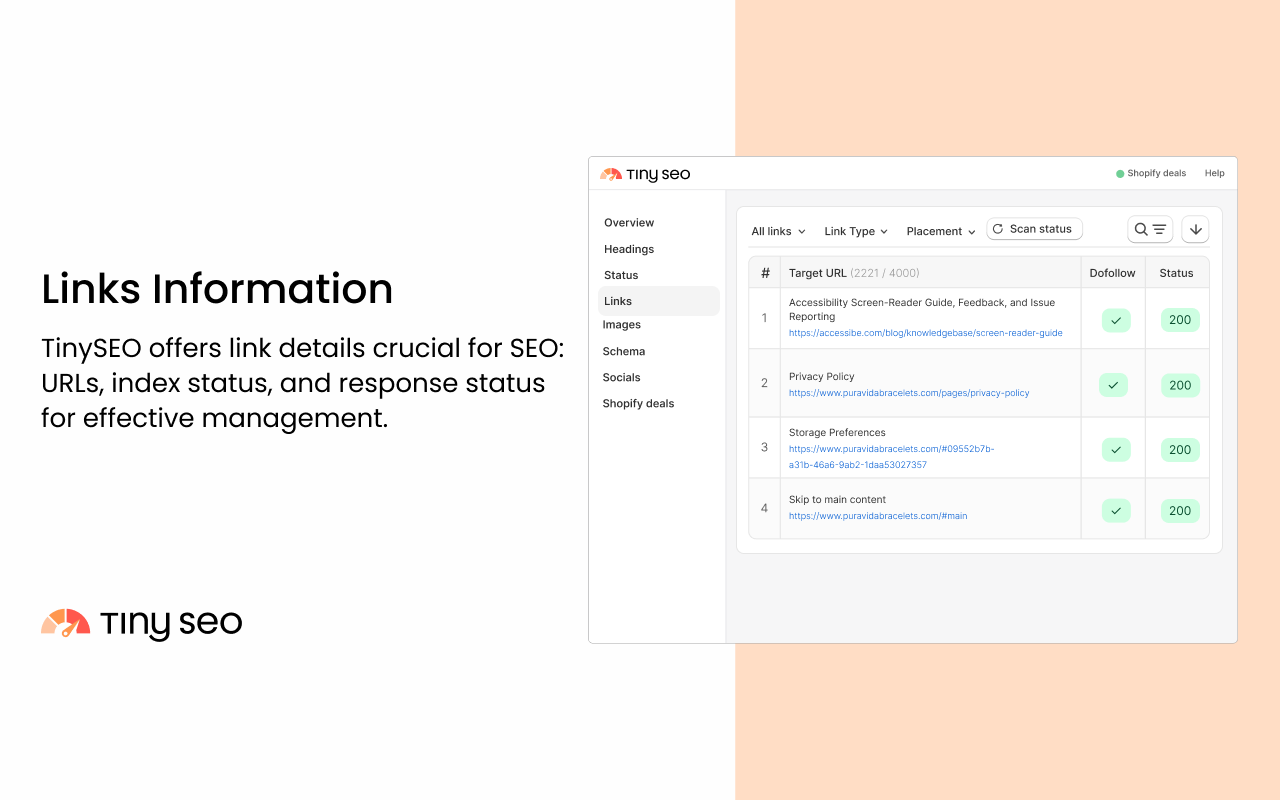 TinySEO Shopify SEO Extension & Inspector - 截图 4