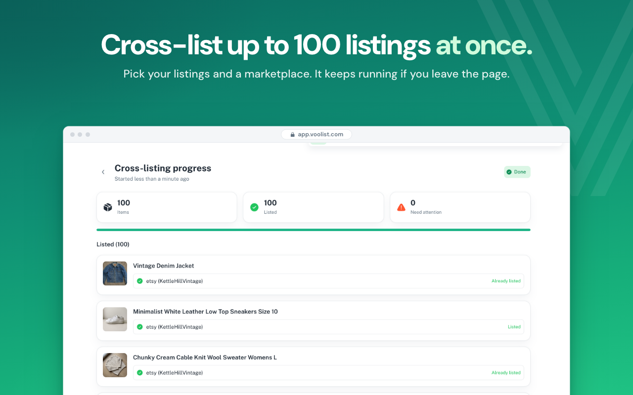Voolist – Cross-list in One Click - 截图 2