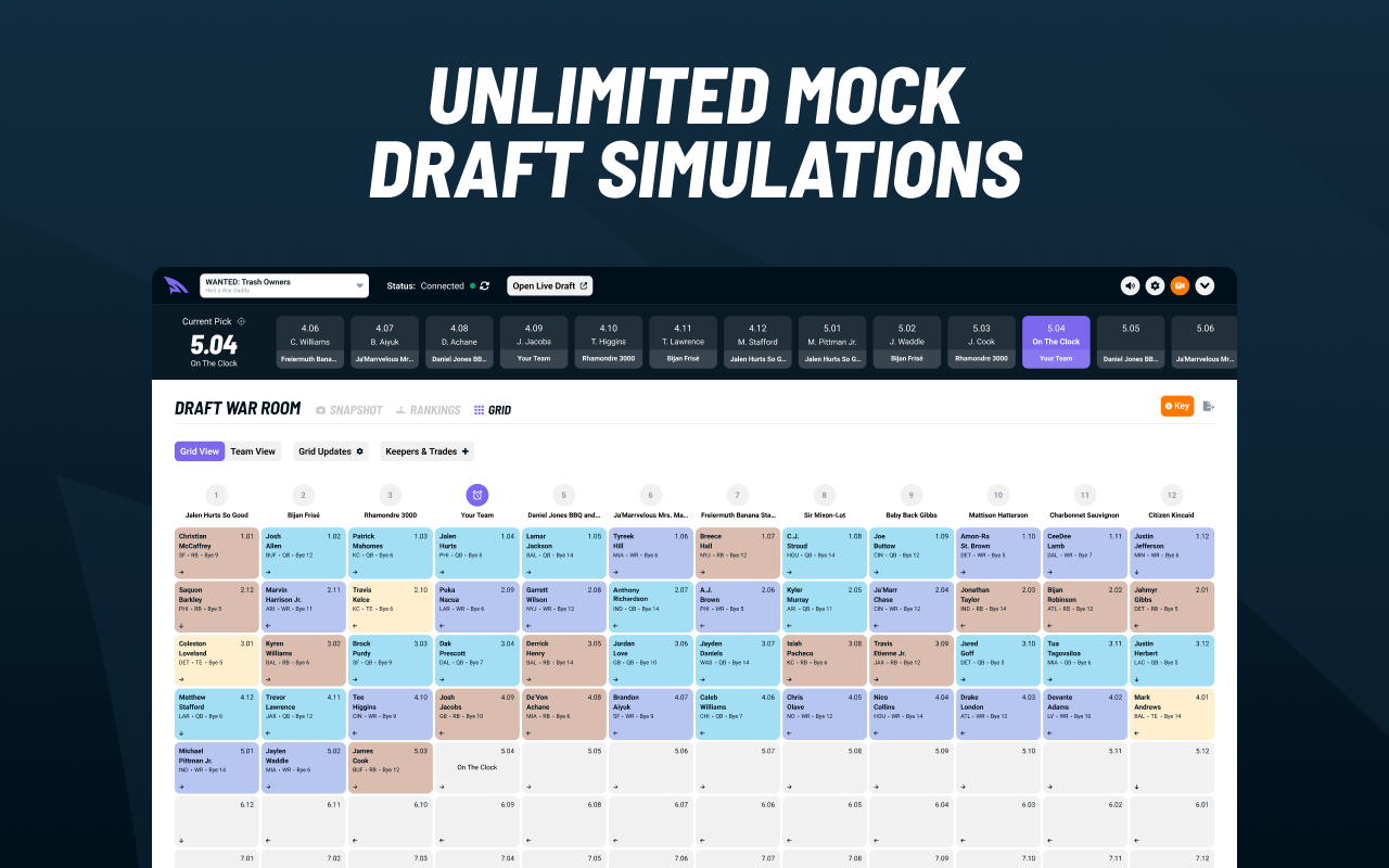 Draft Sharks: Fantasy Football Sync - 截图 2